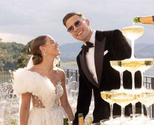 Julia Nowak and Jan Bednarek on their big day.
